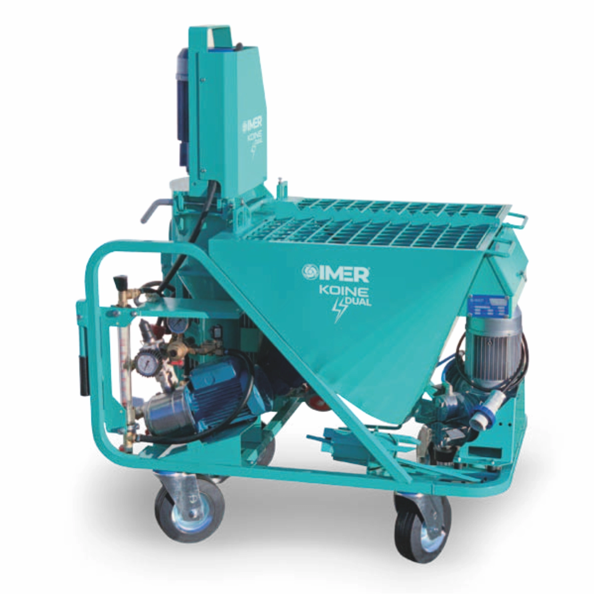 Masina de tencuit Imer Koine 4 DUAL 230/400V debit material 22 l/min materiale preamestecate Masina de tencuit Imer Koine 4 DUAL 230/400V debit material 22 l/min materiale preamestecate